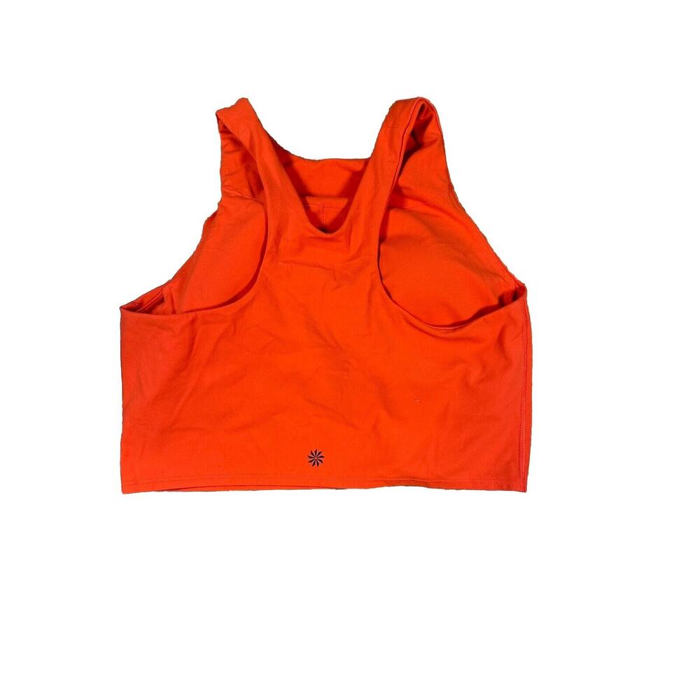 Athleta Women's Activewear Sport Bra Halter Sleeve Orange Medium‎